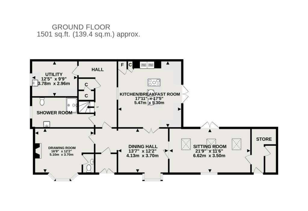 4 bedroom semi-detached house for sale - floorplan