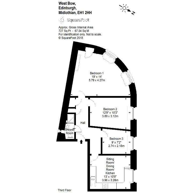 2 bedroom flat to rent - floorplan