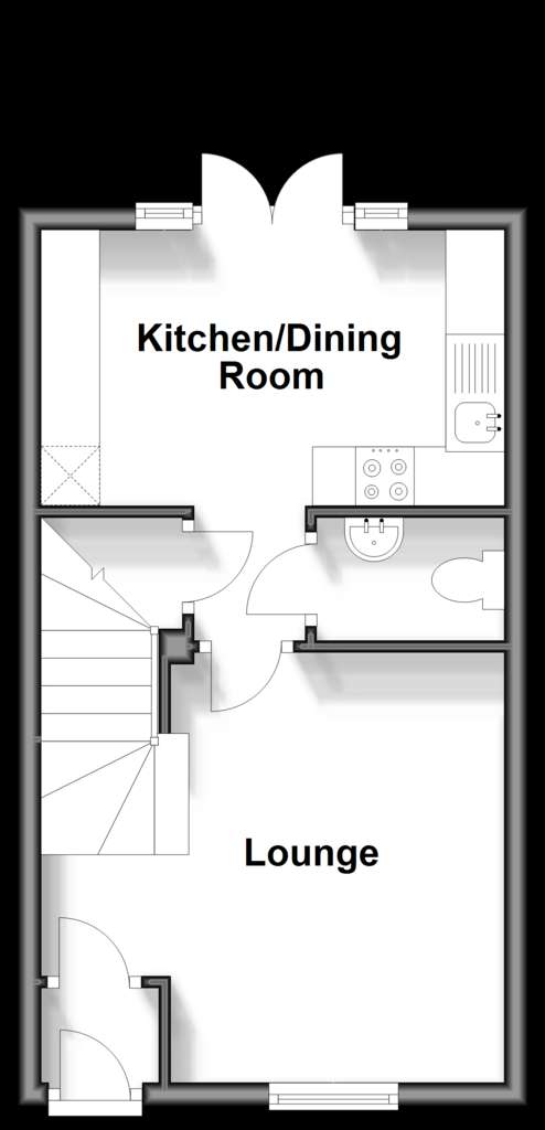 2 bedroom end of terrace house for sale - floorplan