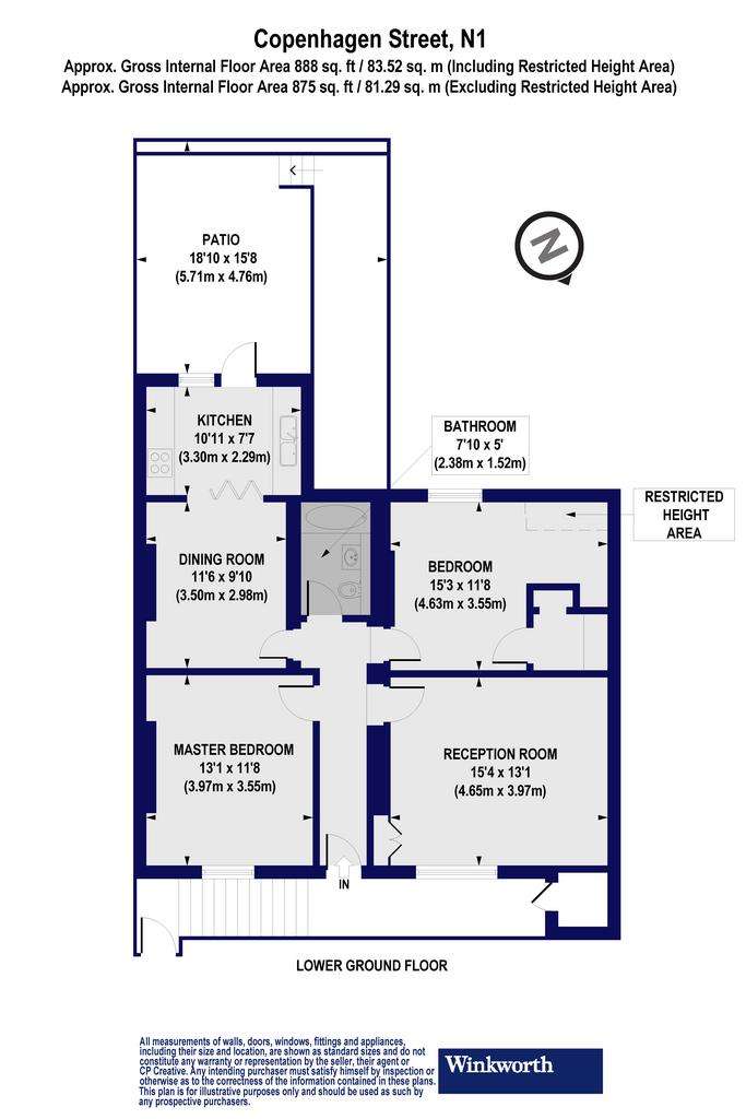 2 bedroom flat to rent - floorplan