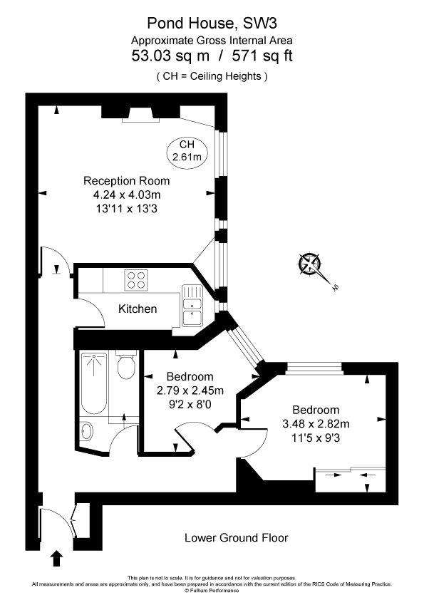 2 bedroom flat to rent - floorplan