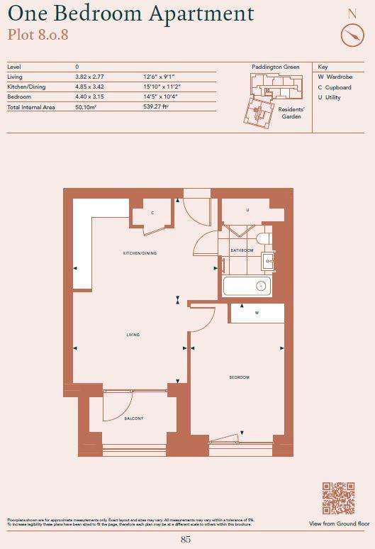 1 bedroom flat for sale - floorplan