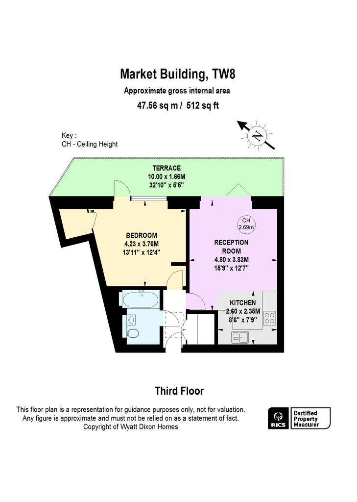 1 bedroom flat to rent - floorplan