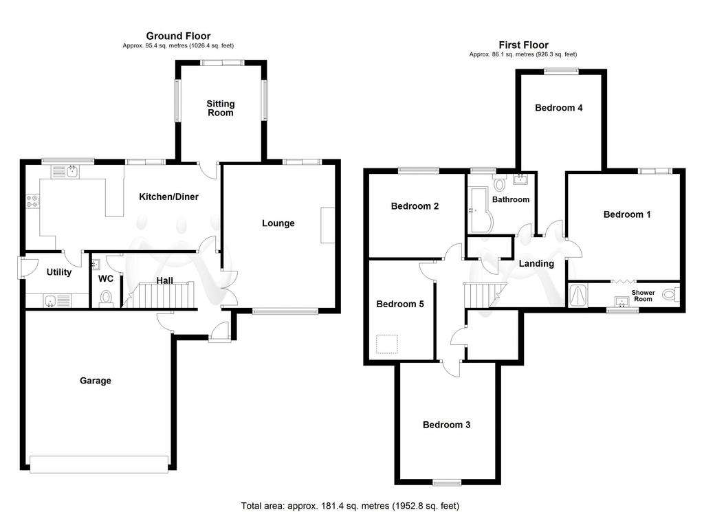 5 bedroom detached house to rent - floorplan