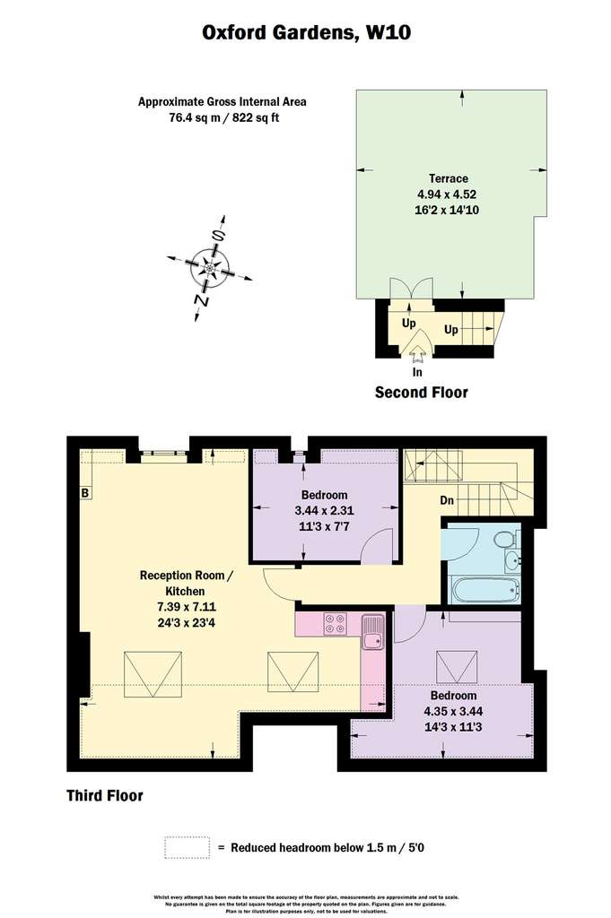 2 bedroom flat to rent - floorplan