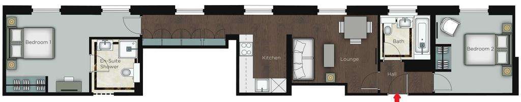 2 bedroom flat to rent - floorplan