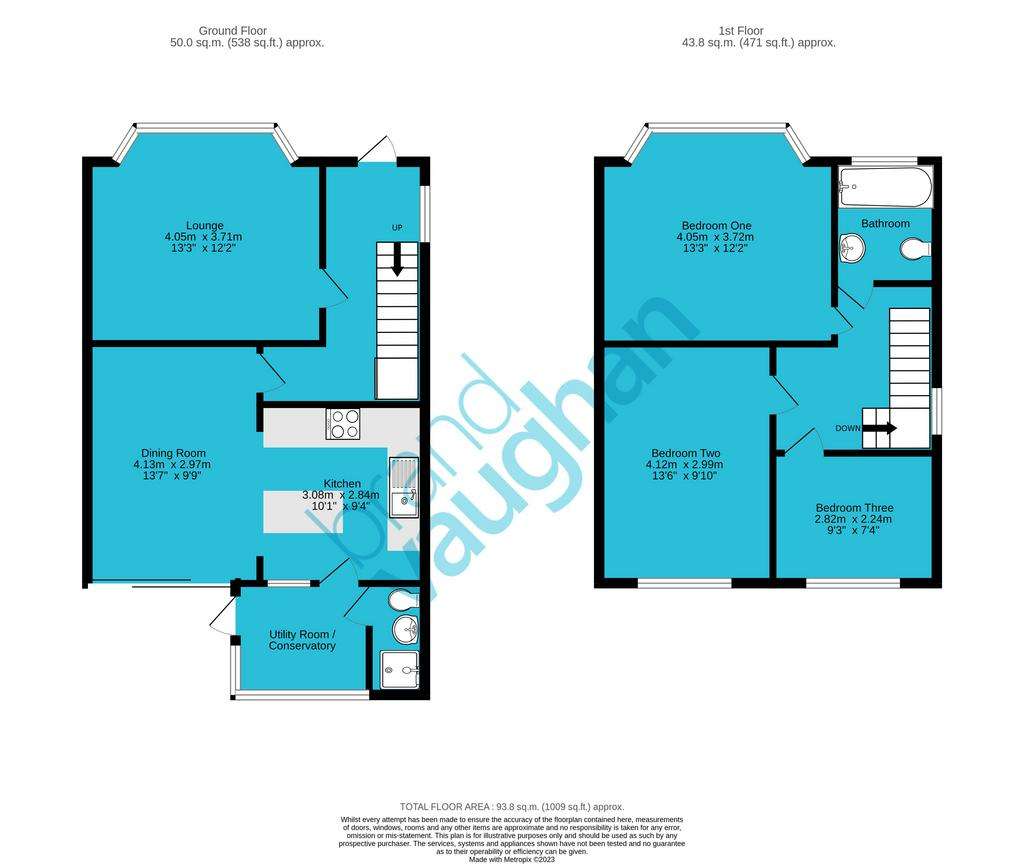 3 bedroom semi-detached house for sale - floorplan