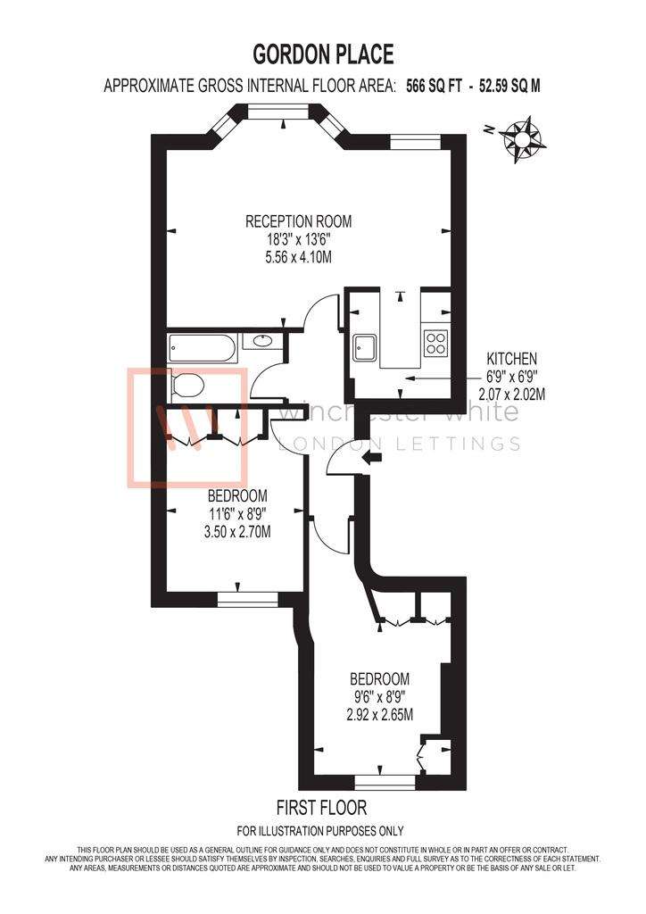 2 bedroom flat to rent - floorplan