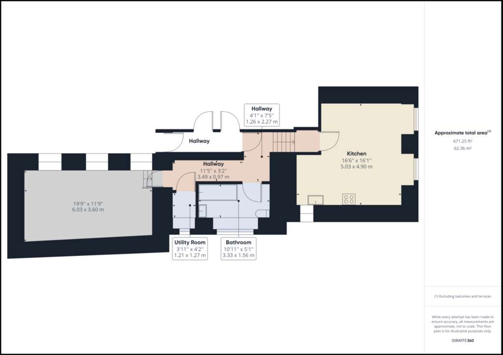 1 bedroom flat to rent - floorplan