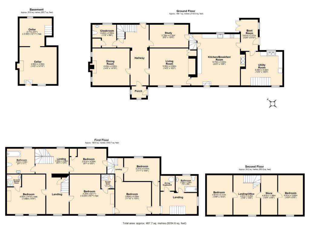 6 bedroom farm house for sale - floorplan