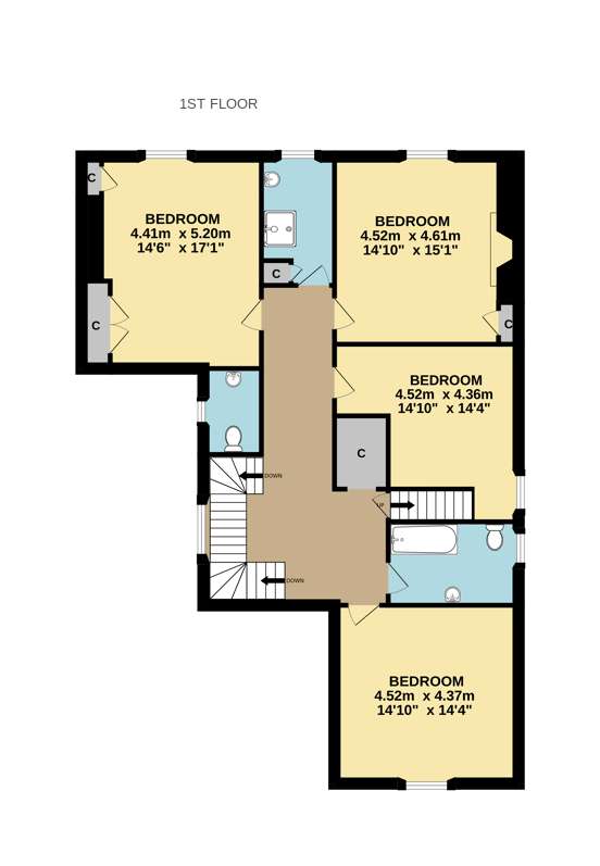 7 bedroom town house for sale - floorplan