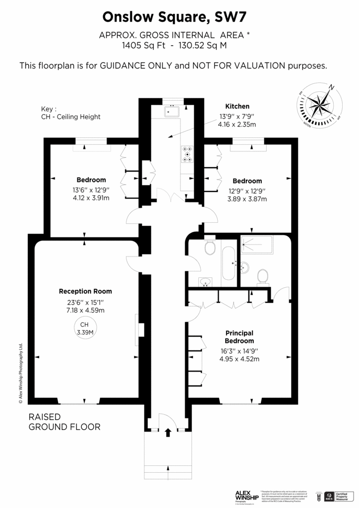 3 bedroom flat to rent - floorplan