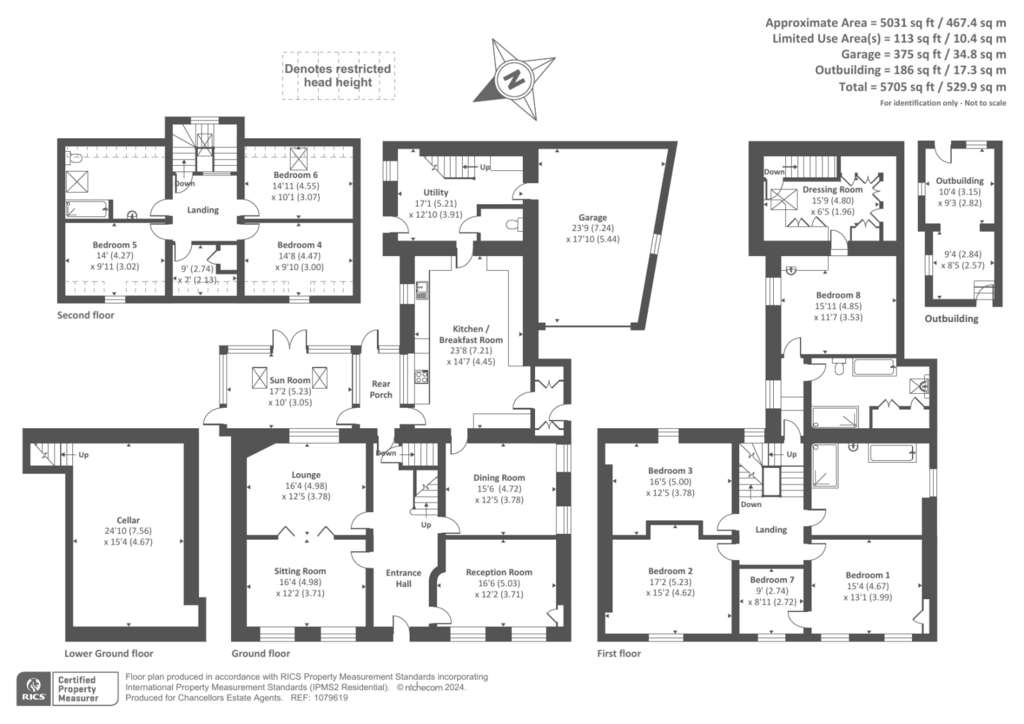 8 bedroom town house for sale - floorplan