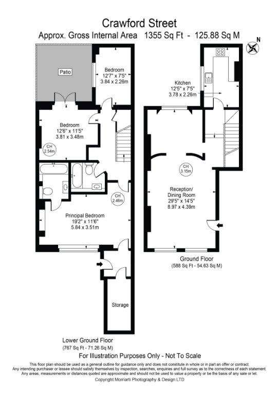 3 bedroom flat to rent - floorplan