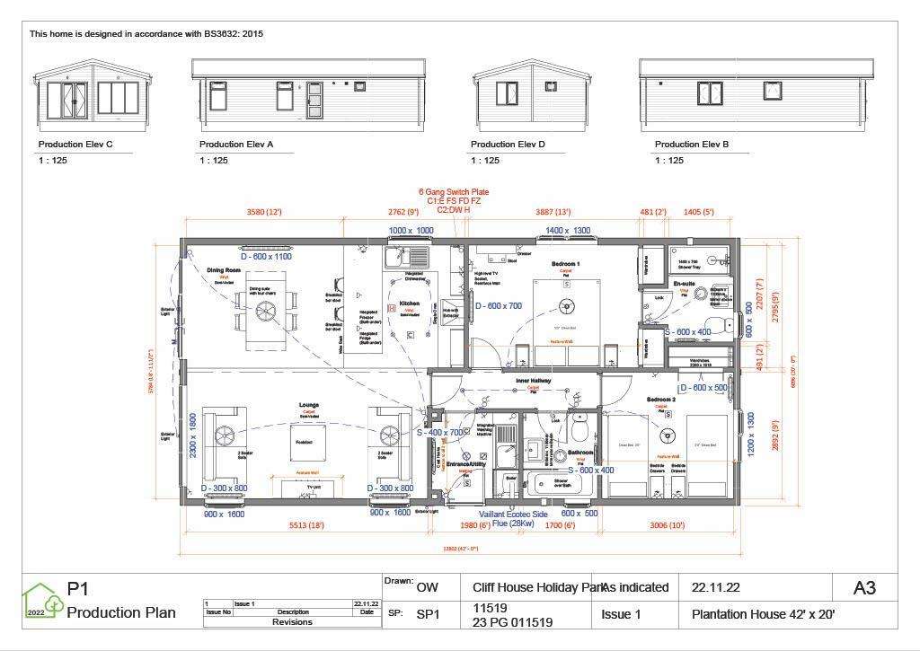 2 bedroom villa for sale - floorplan