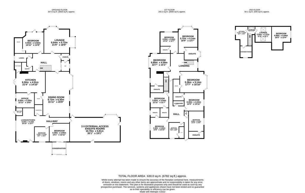 16 bedroom detached house for sale - floorplan