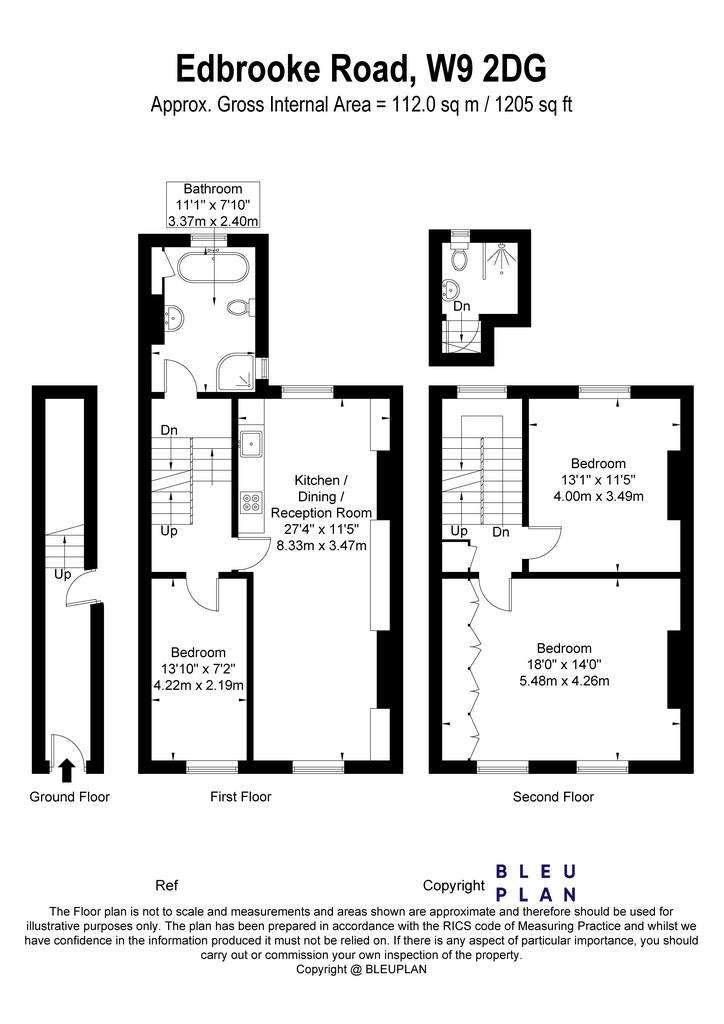 3 bedroom maisonette to rent - floorplan