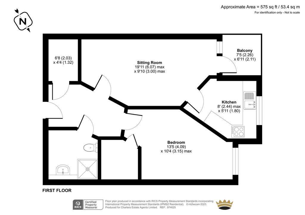 1 bedroom flat for sale - floorplan