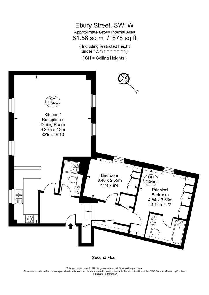 2 bedroom flat to rent - floorplan