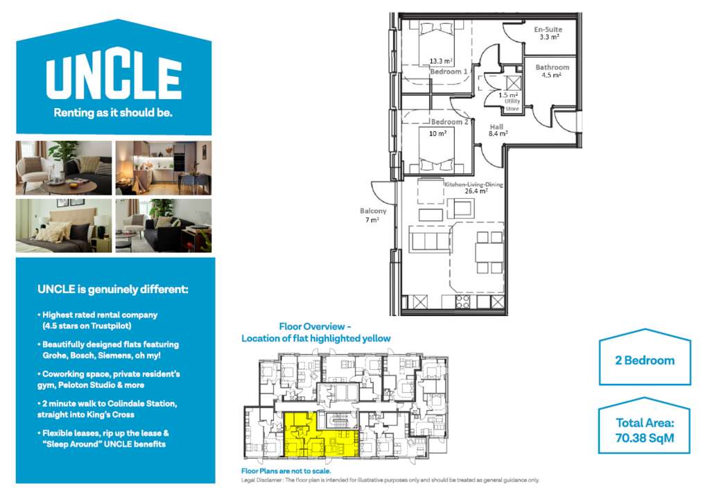 2 bedroom flat to rent - floorplan