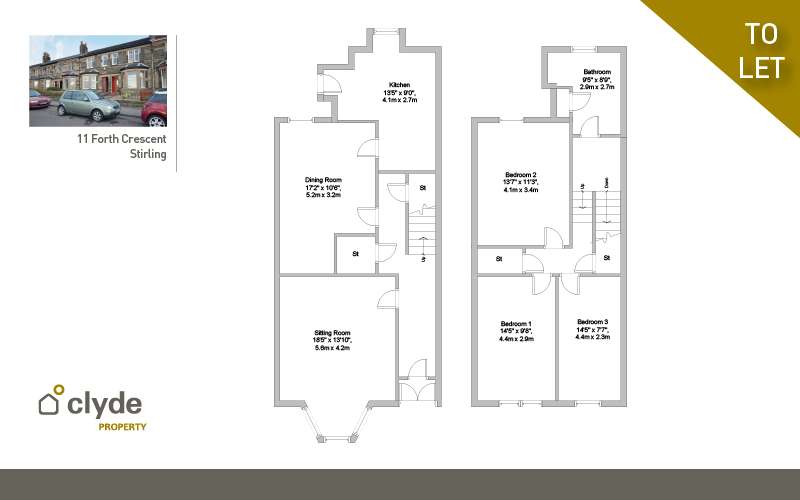 3 bedroom terraced house to rent - floorplan