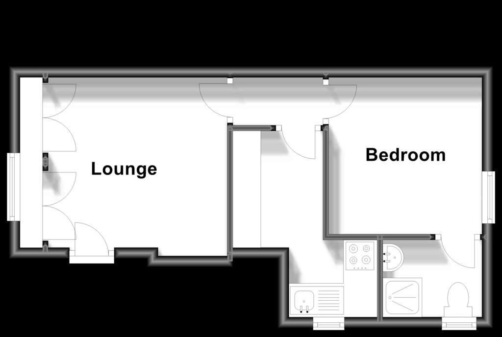 1 bedroom ground floor flat for sale - floorplan