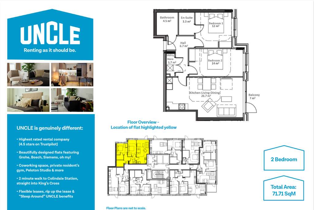 2 bedroom flat to rent - floorplan