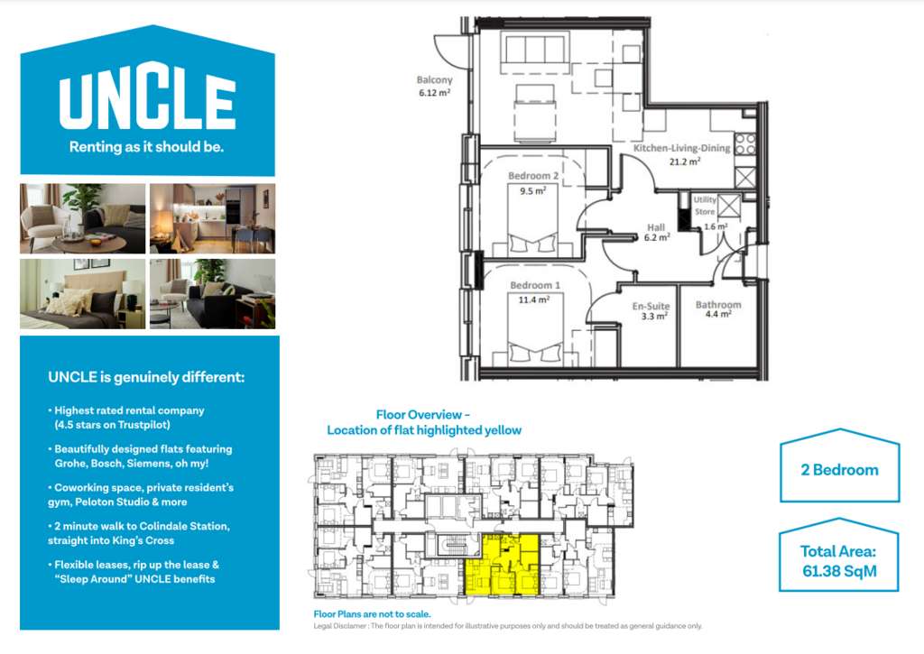 2 bedroom flat to rent - floorplan