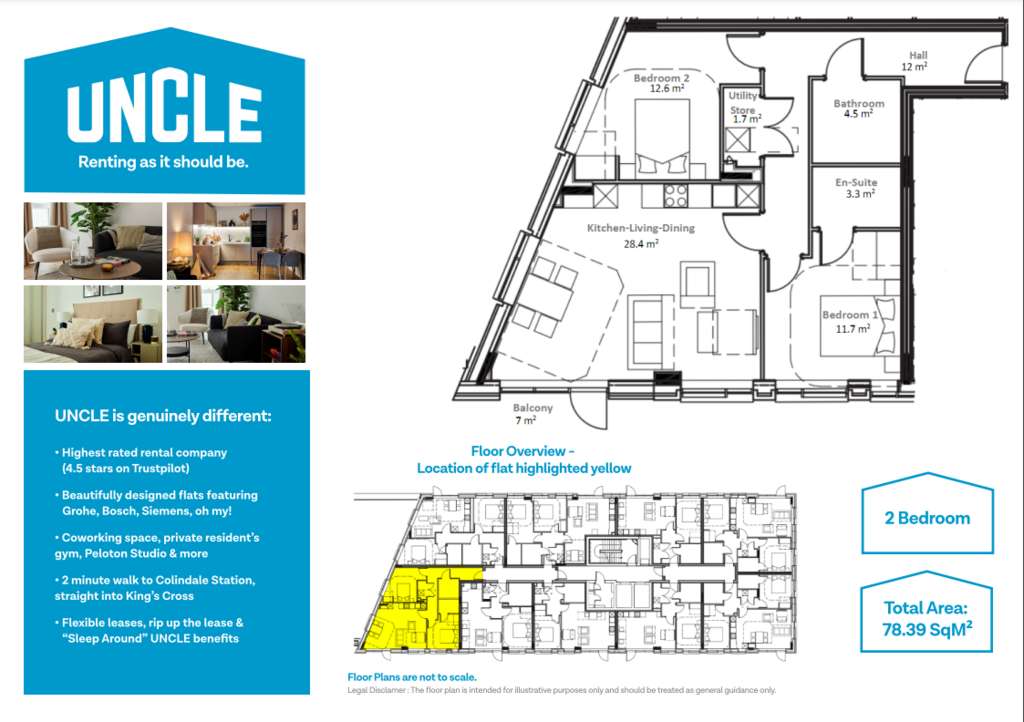 2 bedroom flat to rent - floorplan