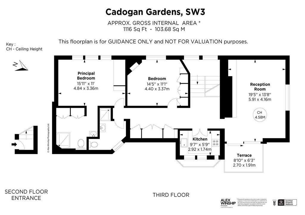 2 bedroom flat to rent - floorplan