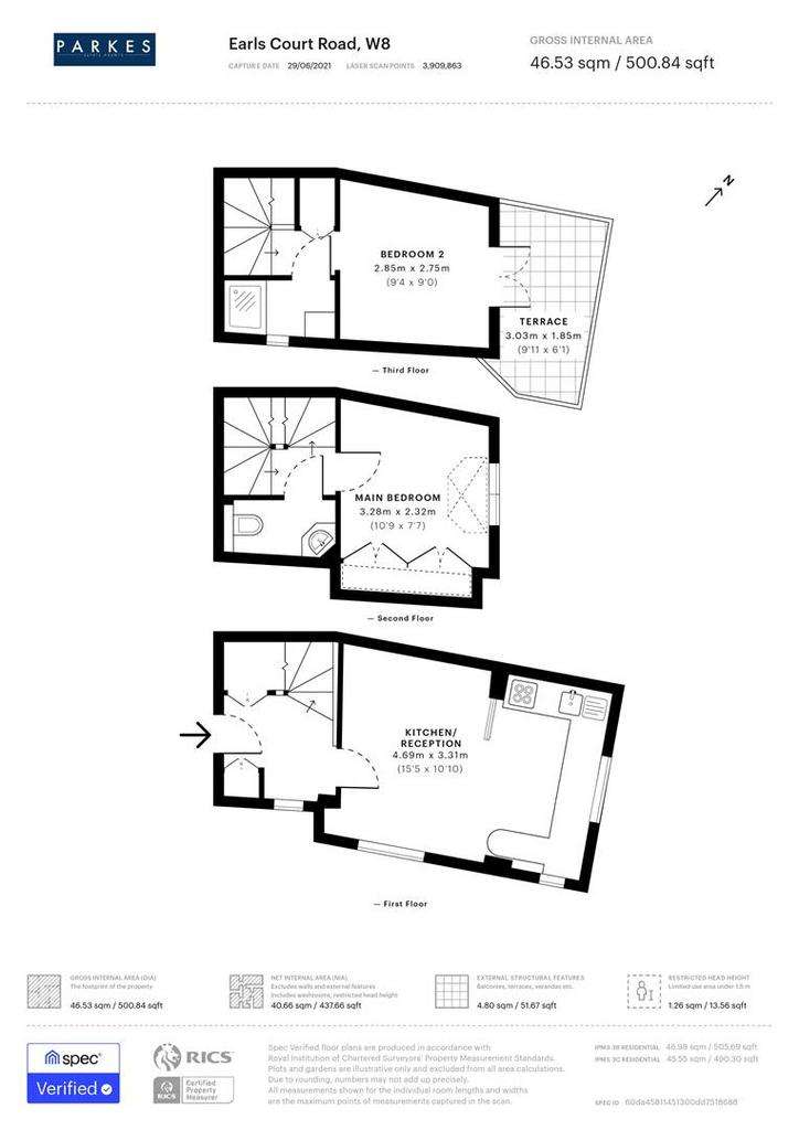 2 bedroom flat to rent - floorplan