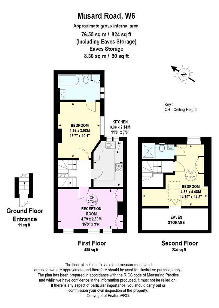 2 bedroom maisonette to rent - floorplan