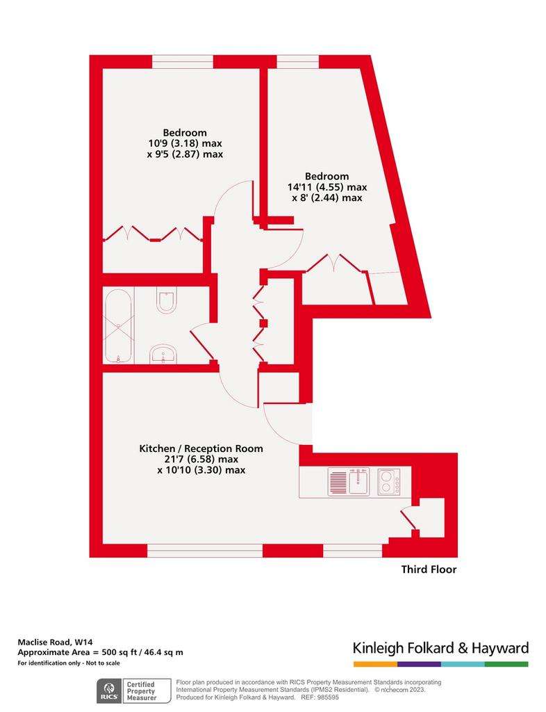 2 bedroom flat for sale - floorplan