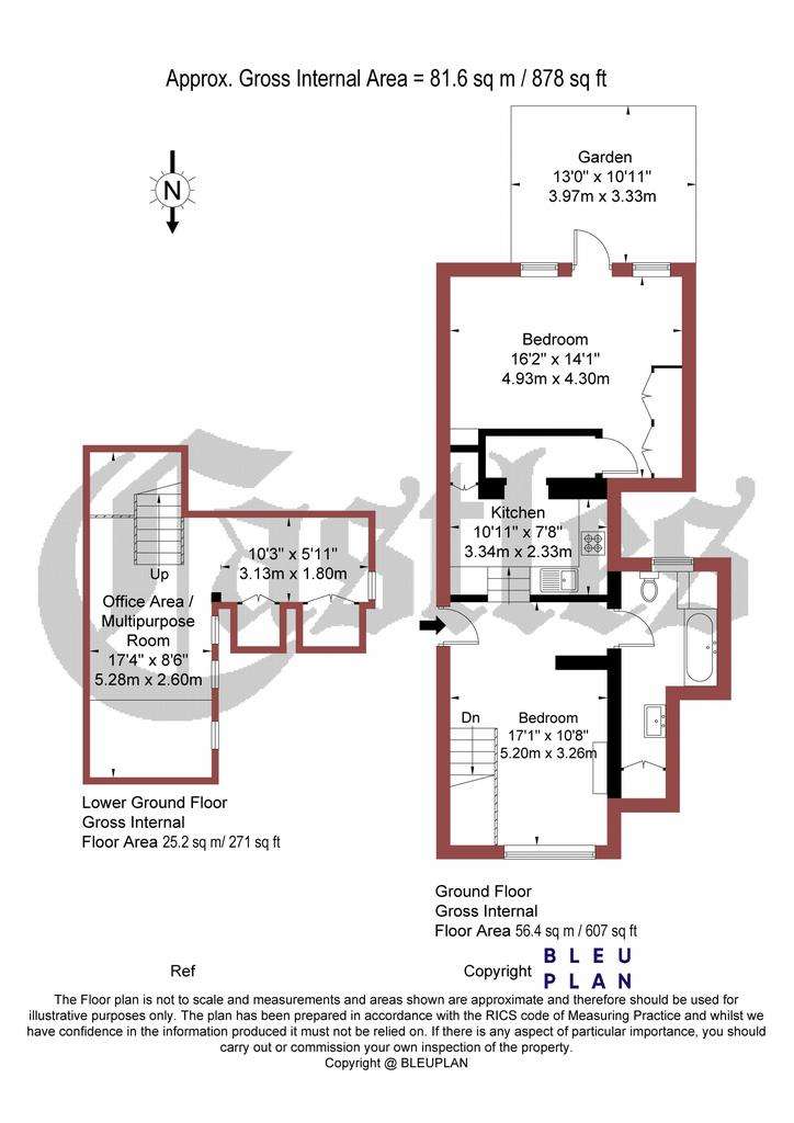 1 bedroom flat to rent - floorplan