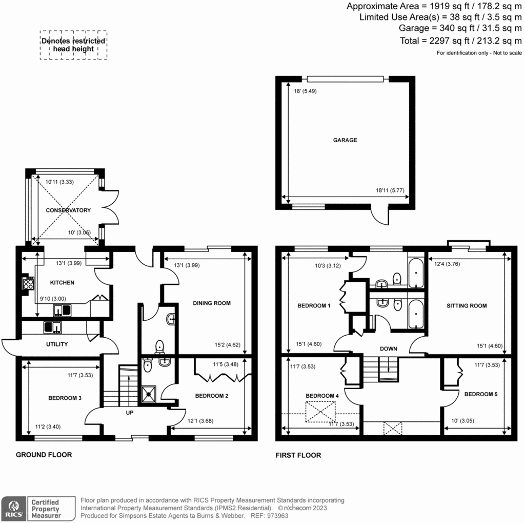 5 bedroom detached house for sale - floorplan