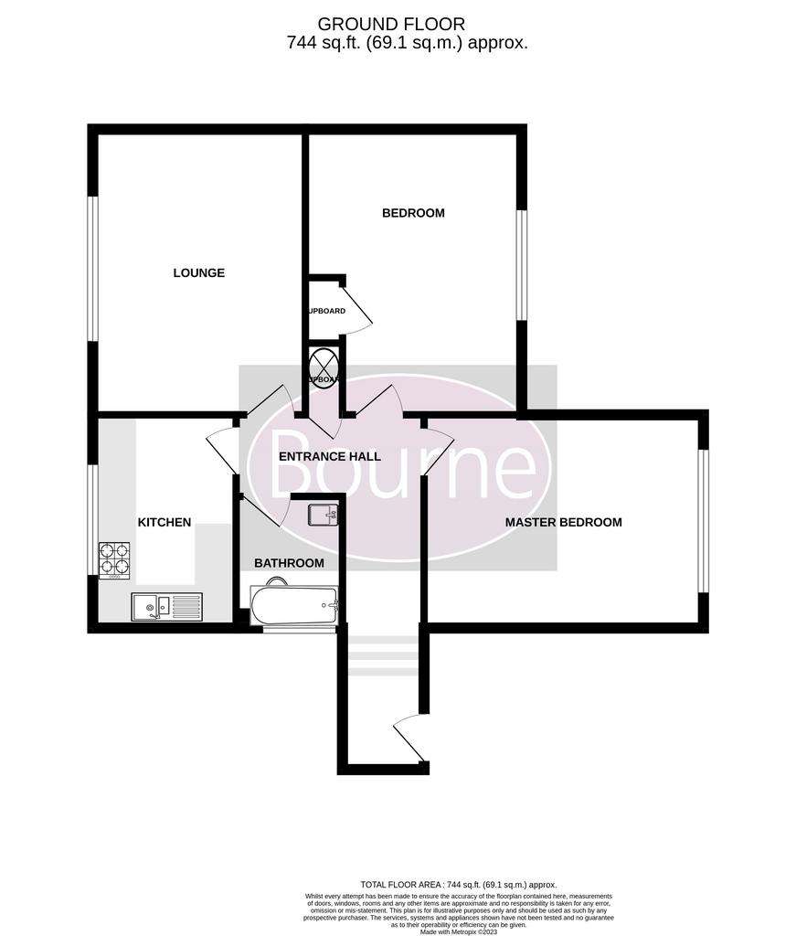 2 bedroom flat to rent - floorplan