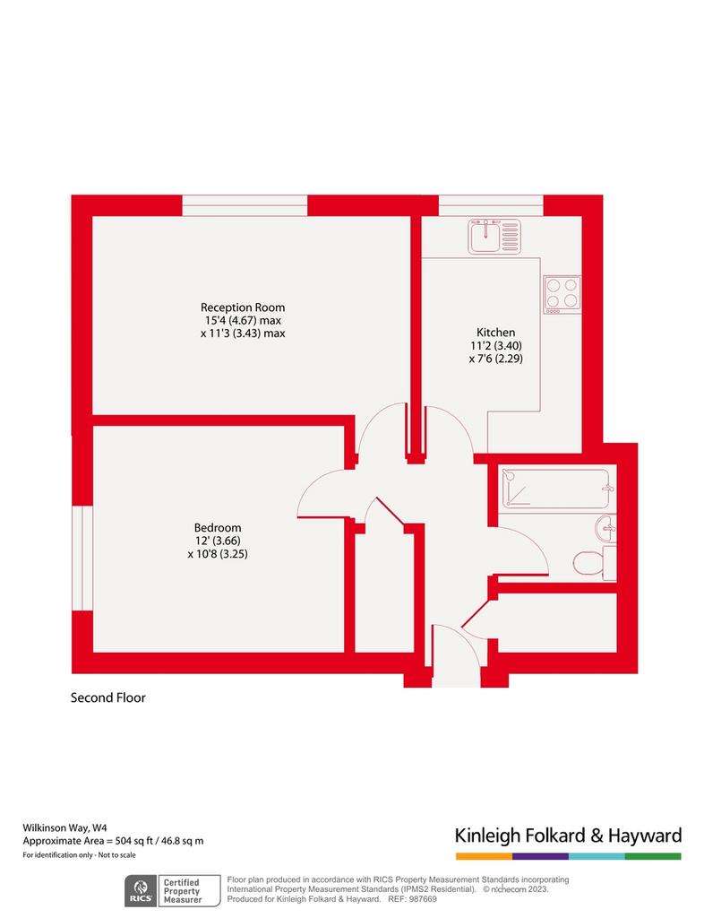 1 bedroom flat for sale - floorplan