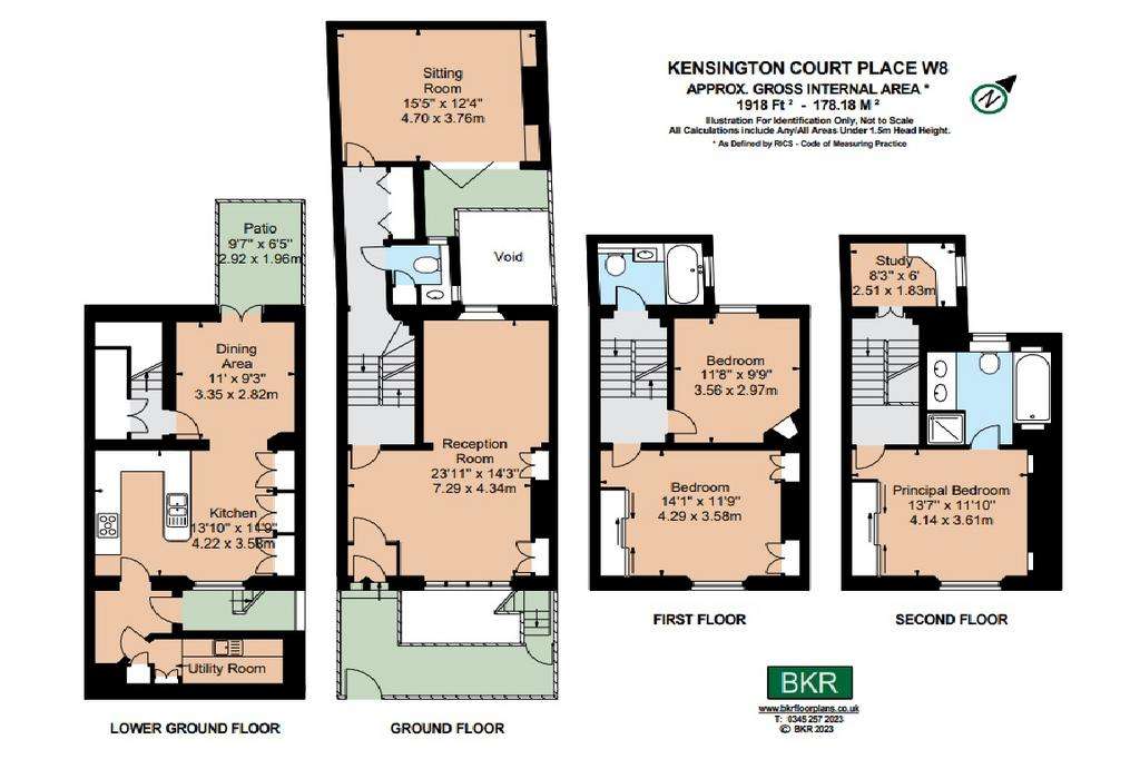 3 bedroom terraced house for sale - floorplan