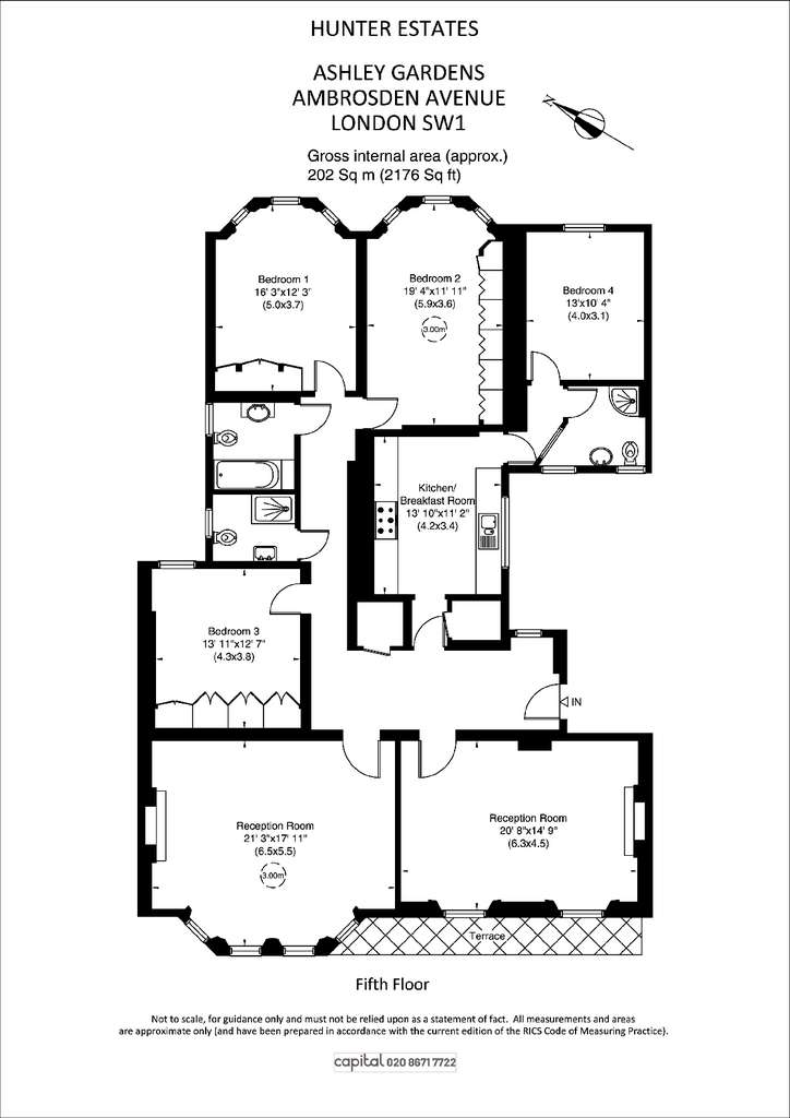 4 bedroom flat for sale - floorplan