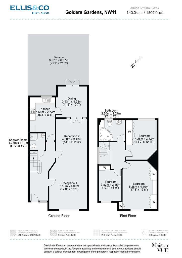 3 bedroom semi-detached house to rent - floorplan