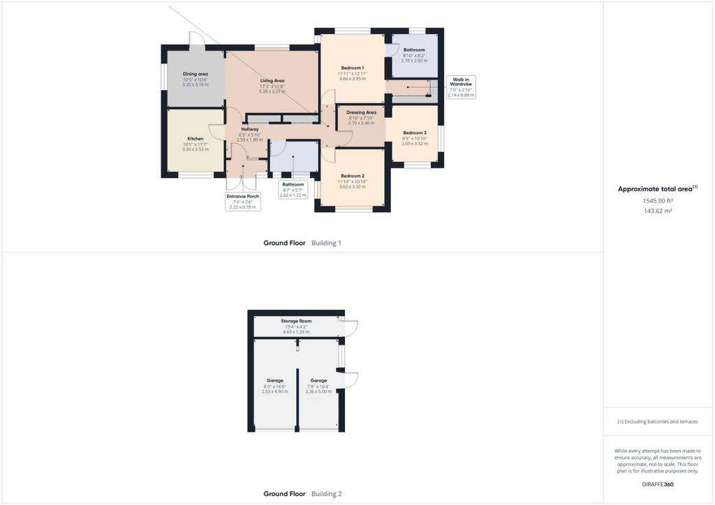 3 bedroom bungalow for sale - floorplan