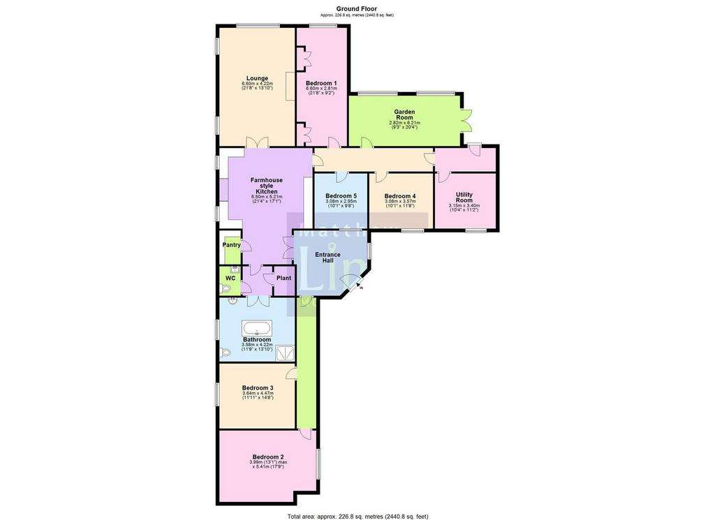 6 bedroom detached bungalow for sale - floorplan