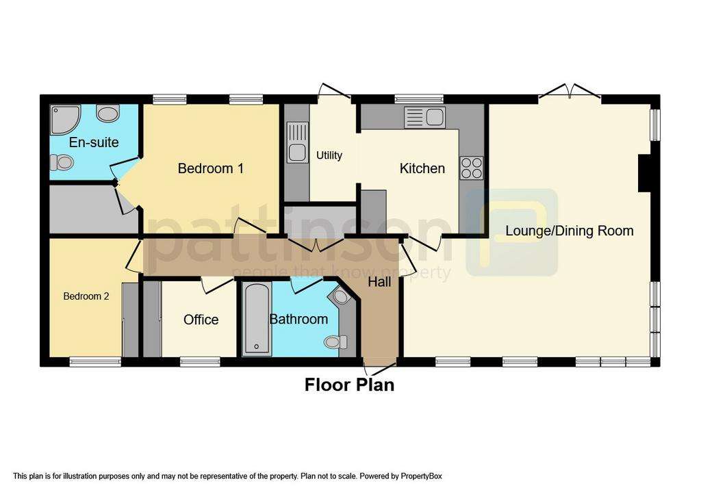 2 bedroom bungalow for sale - floorplan