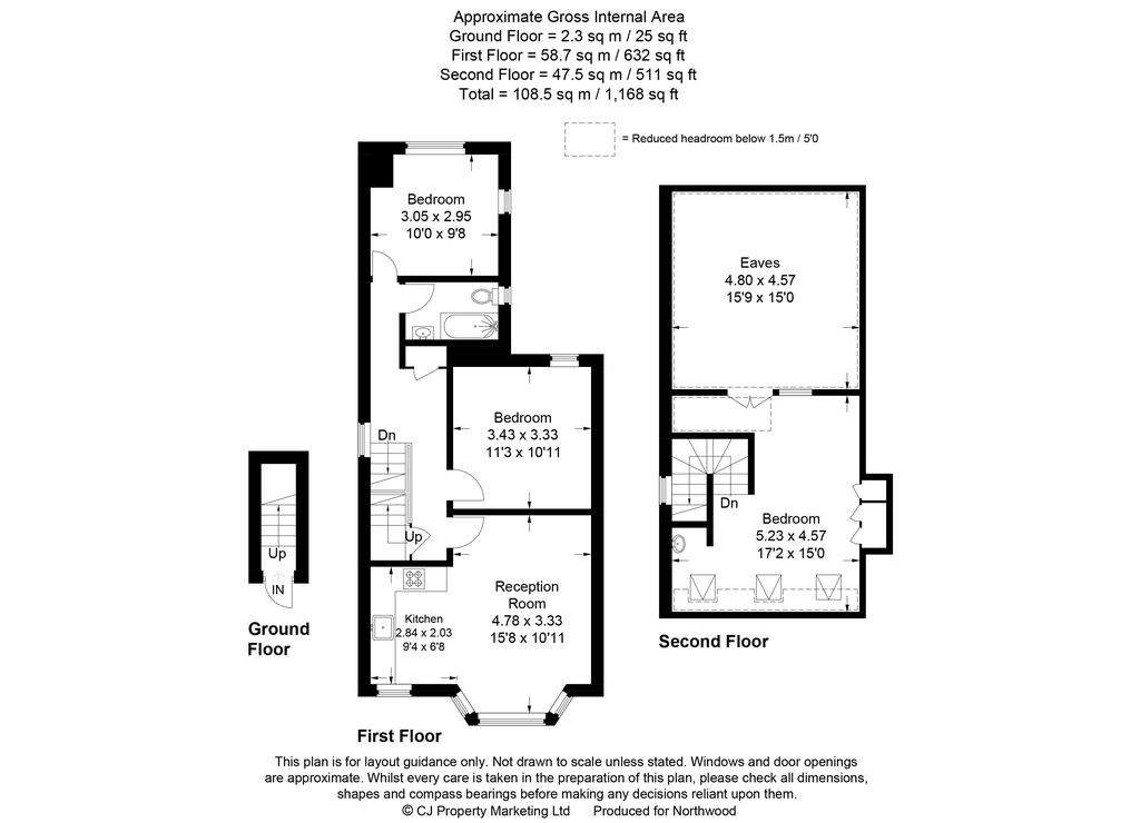 3 bedroom flat to rent - floorplan