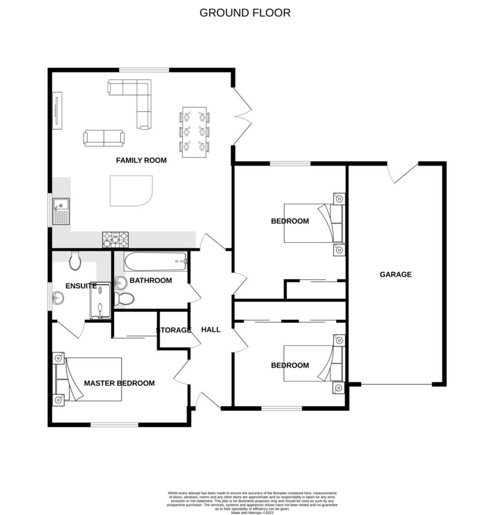 3 bedroom detached bungalow for sale - floorplan