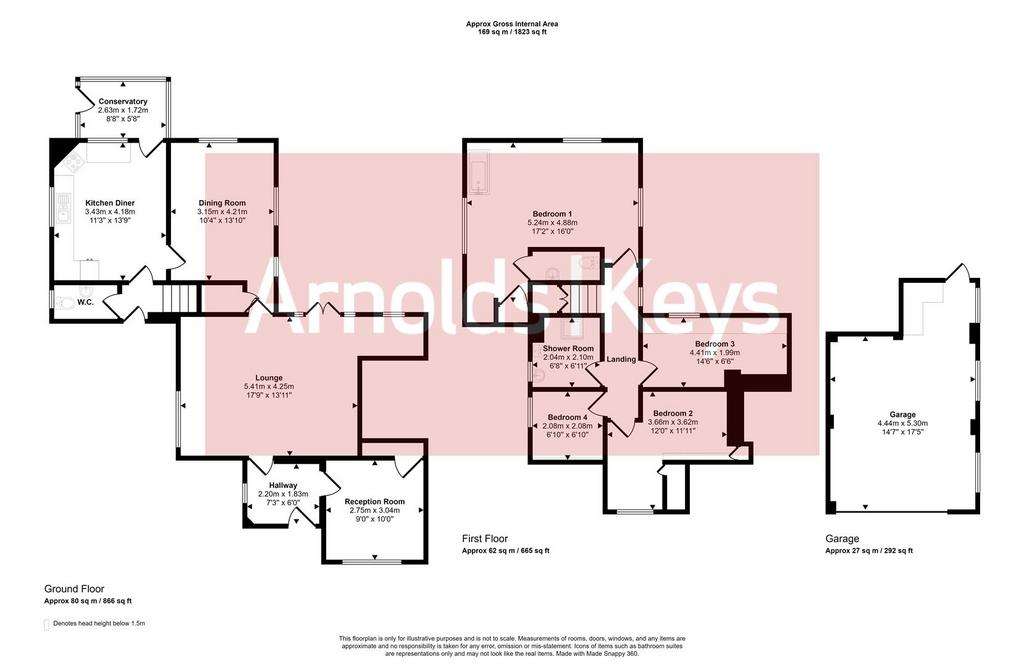 4 bedroom semi-detached house for sale - floorplan