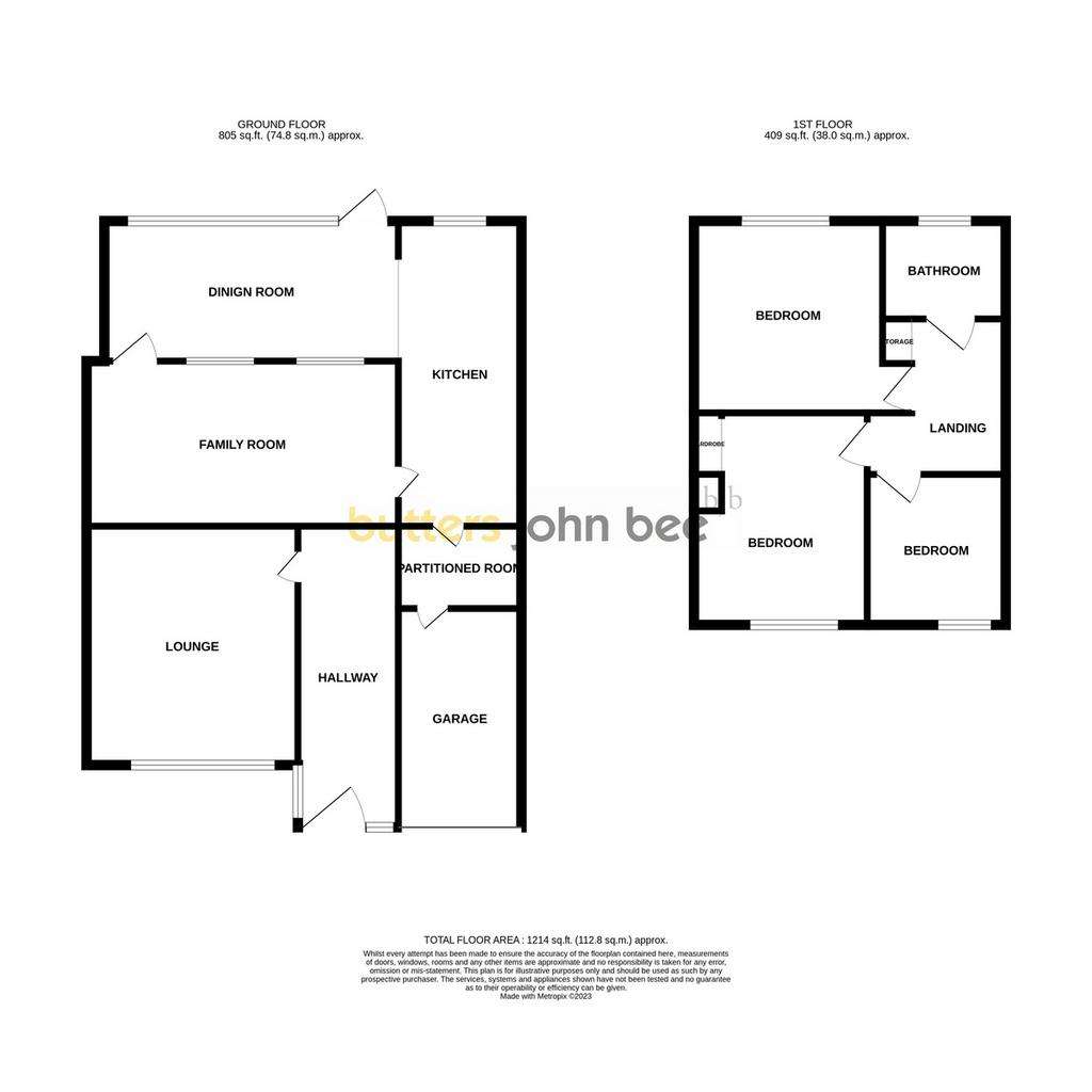 3 bedroom semi-detached house for sale - floorplan