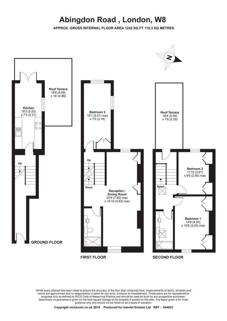 3 bedroom flat to rent - floorplan