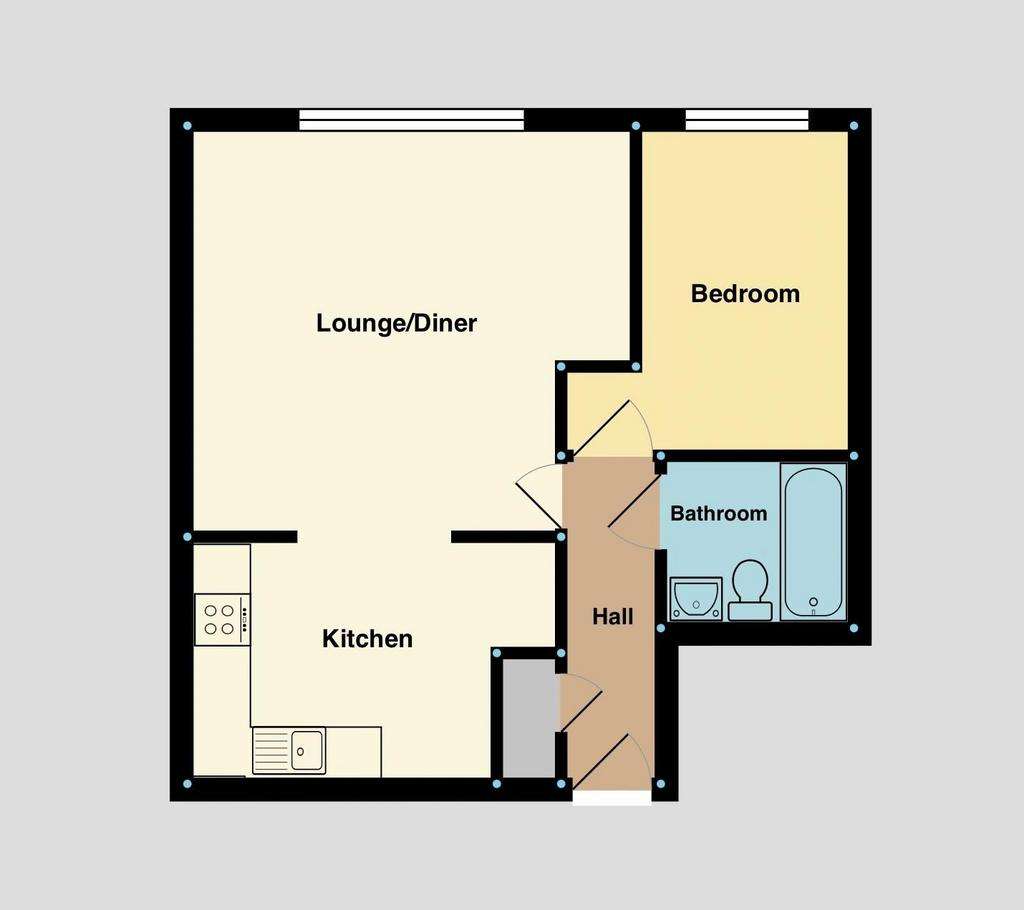 1 bedroom flat for sale - floorplan