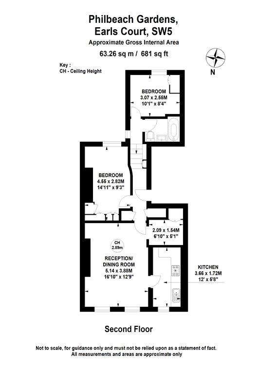 2 bedroom flat to rent - floorplan